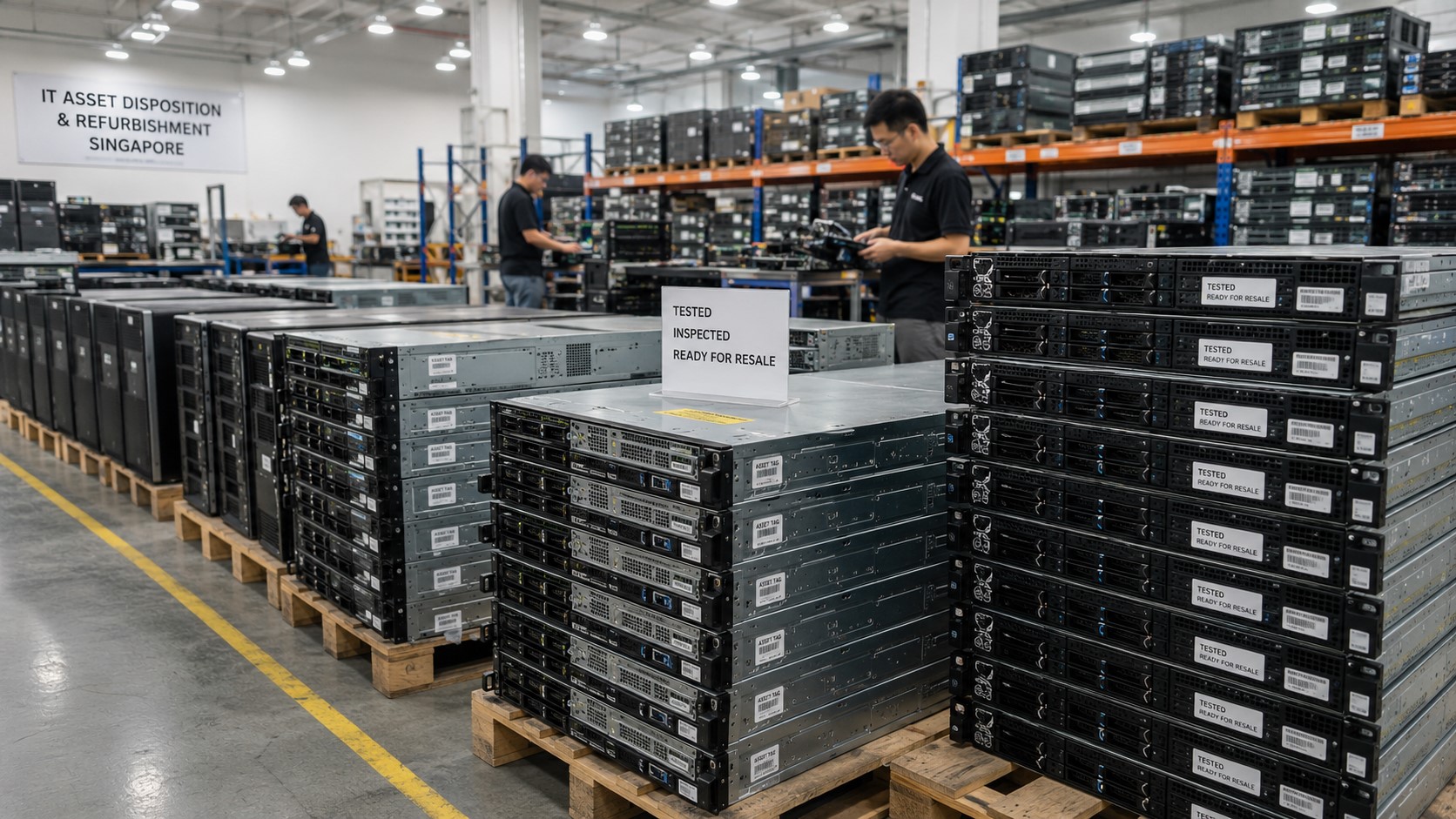 Server refurbishment and testing center