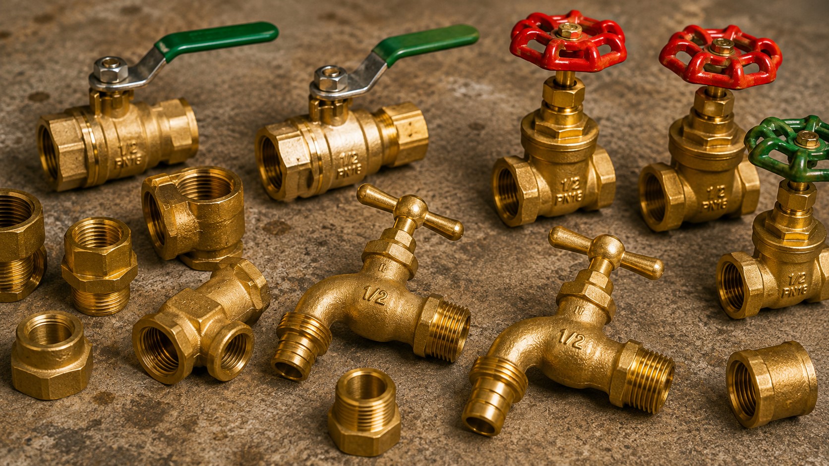 Brass plumbing fittings and taps ready for scrap collection in Singapore
