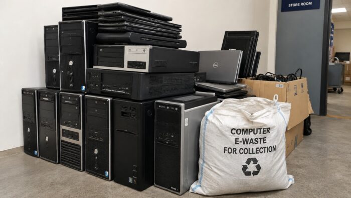 Old electronics and e-waste collection