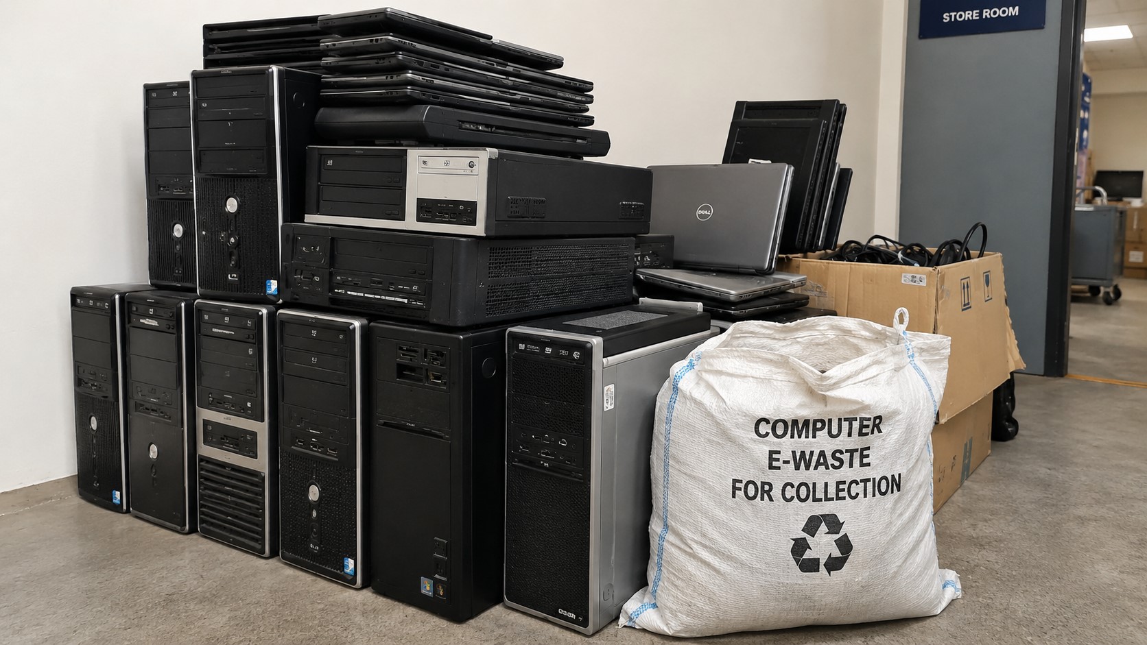 Old electronics and e-waste collection