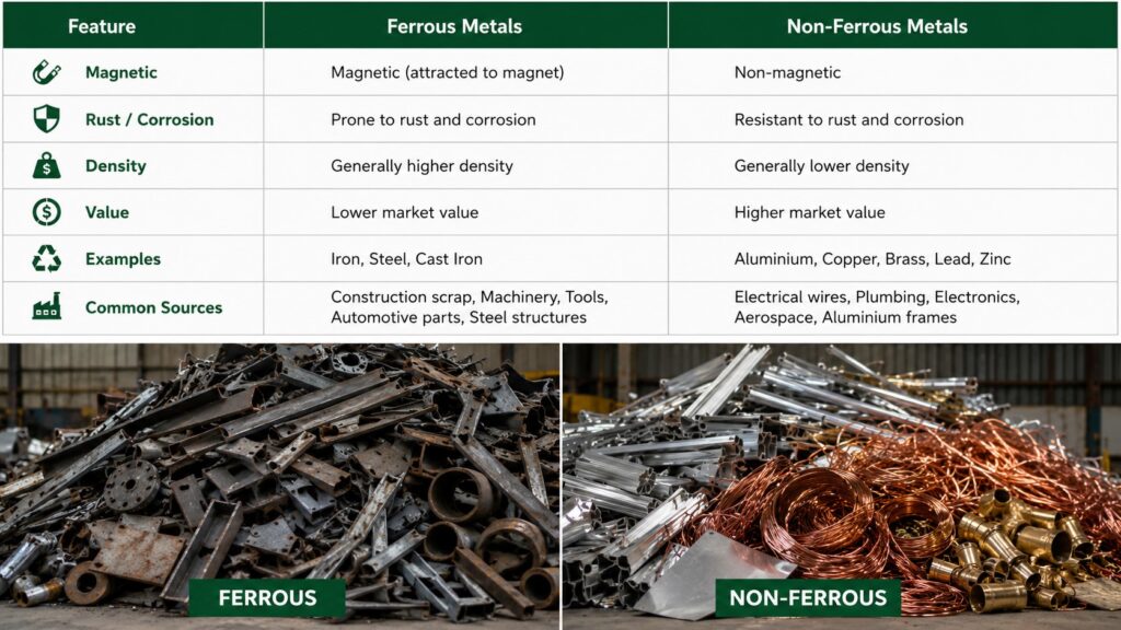 Ferrous and Non-Ferrous Scrap Comparison